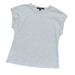 Ladies Small - Marc New York Grey Top with Peral and rhinestone sleeve embellish